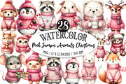 Pink Jumper Animals Christmas, an Illustration by Designking (Thumbnail 1 of 5)