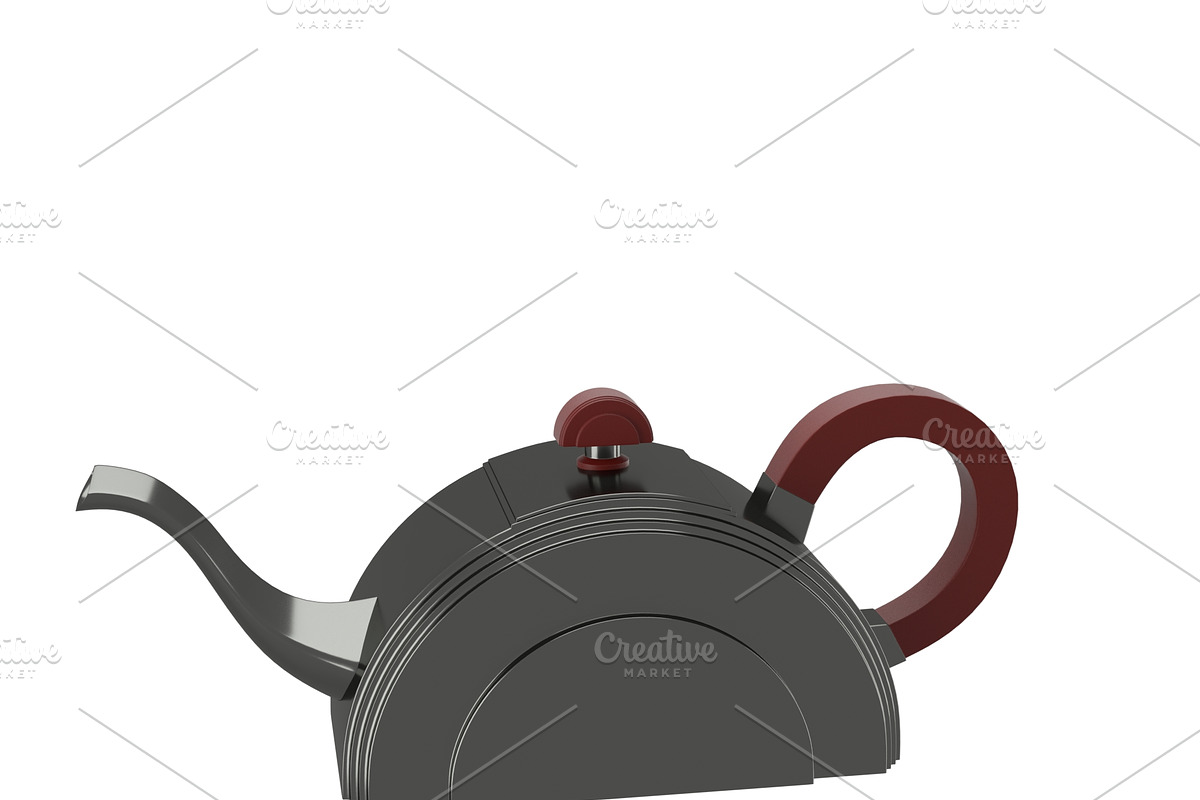 Art deco teapot, an Object 3D Model by CGTales (Photo 2 of 11)