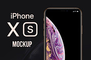 iPhone XS Gold Mockup, an iPhone Mockup by Nadasol (Thumbnail 1 of 2)