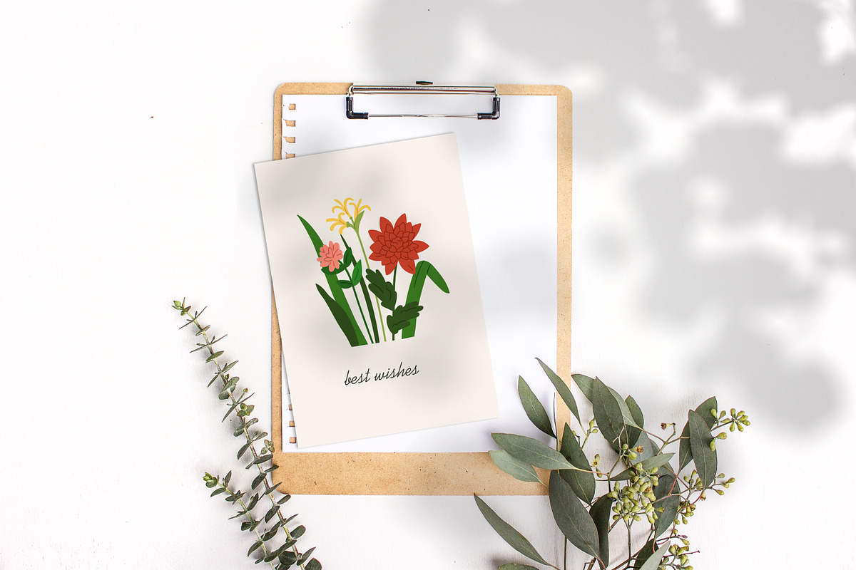 Floral greeting card designs set, a Decorative Illustration by Good Studio (Photo 4 of 6)