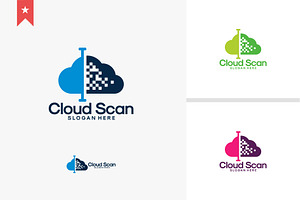 Pixel Cloud Logo Designs Concept