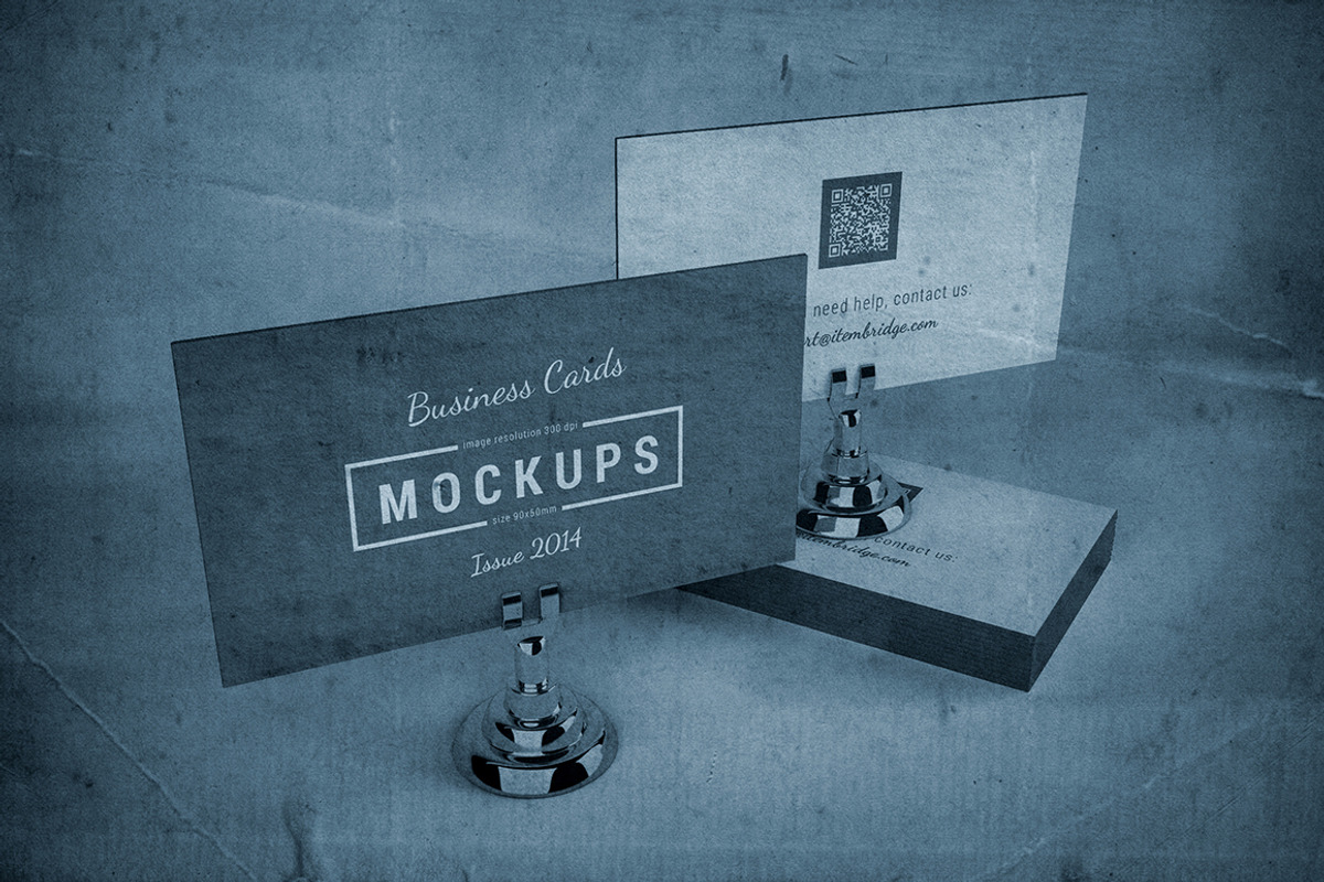 Letterpress Business Cards Mockup, a Print Template by ItemBridge (Photo 3 of 5)