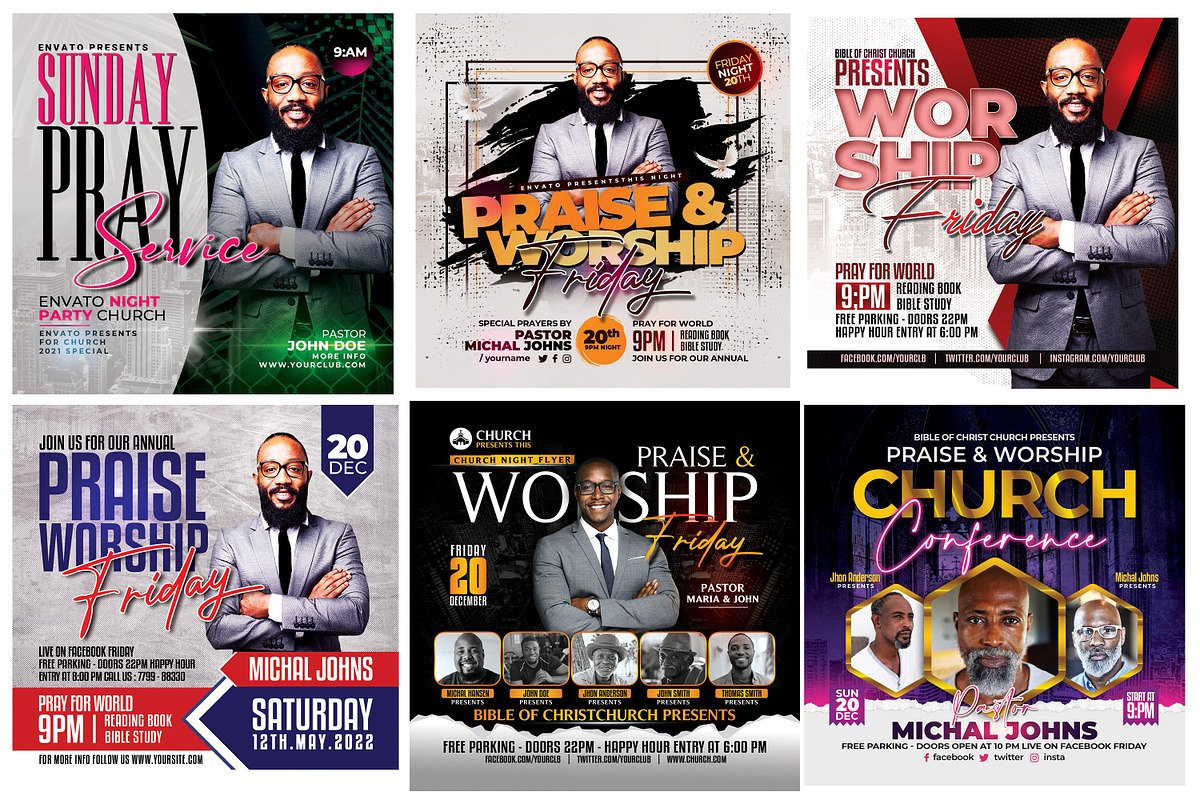 New-200 Church Flyers Bundle, a Flyer Template by AfzaalGraphics (Photo 11 of 41)