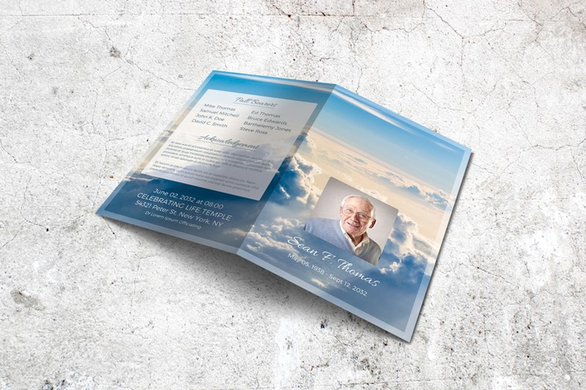 Funeral Program Brochure - Heaven, a Brochure Template by Final Tribute (Photo 5 of 5)