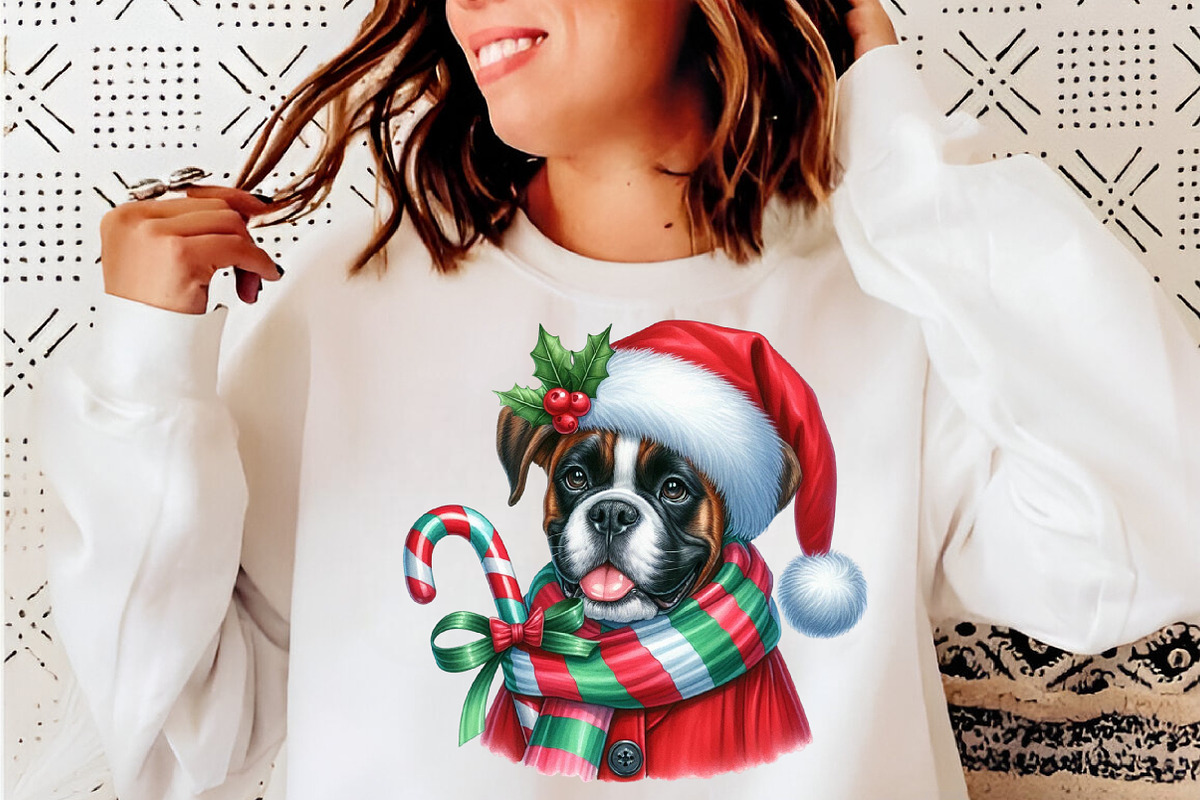 Christmas Dogs PNG Clipart Bundle, an Illustration by SinaCreation (Photo 5 of 7)