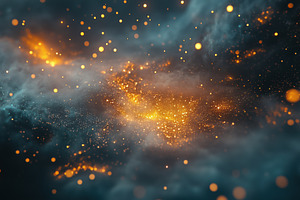 A mesmerizing cosmic scene featuring swirling clouds of dark blue and gray, ill, a Photo by Textures & Backgrounds