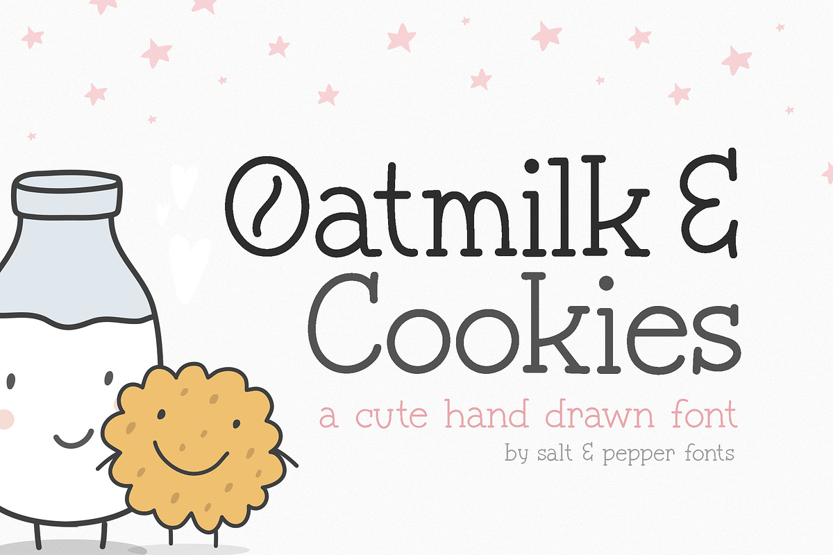 Oatmilk & Cookies Font, a Serif Font by Salt & Pepper Designs (Photo 1 of 8)