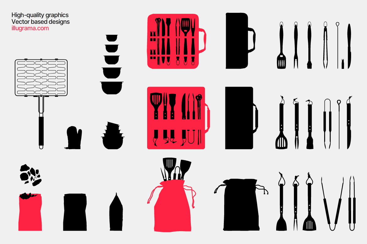 Kitchen Utensils - Modern Graphics, a Food Illustration by illugrama (Photo 11 of 16)