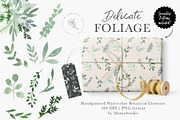 DELICATE FOLIAGE leaves greenery, an Illustration by Momo Studio (Thumbnail 1 of 15)