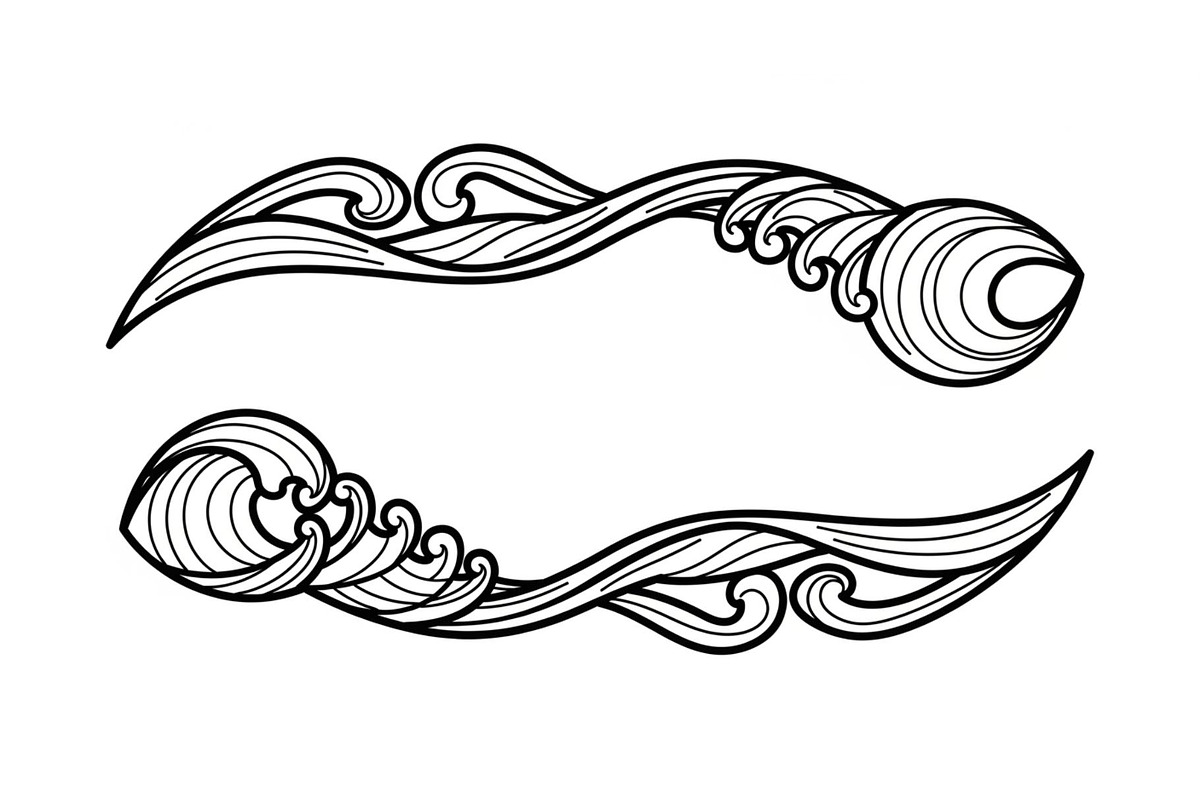 Vintage Wave Ornament Frame Bundle, an Illustration by Designer_Momina (Photo 5 of 51)