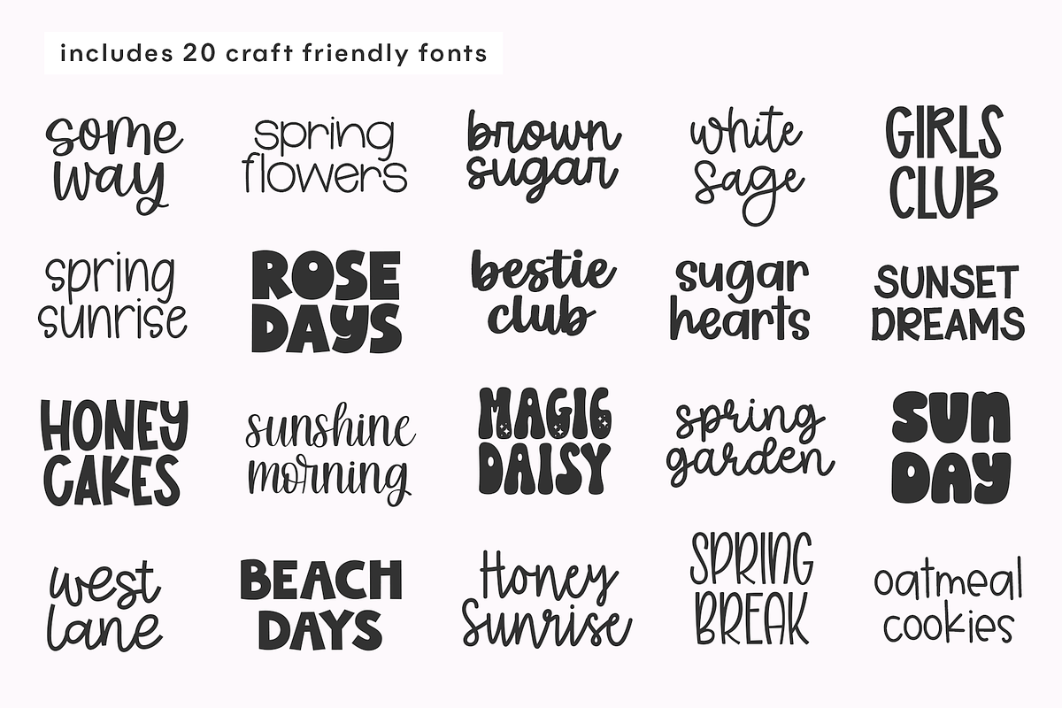 Cute Font Bundle | 20 Fonts, a Handwritten Font by KA Designs (Photo 2 of 15)