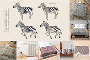 African zebras clipart, Safari Jungl, an Illustration by Siriliadka Dreams (Thumbnail 5 of 6)