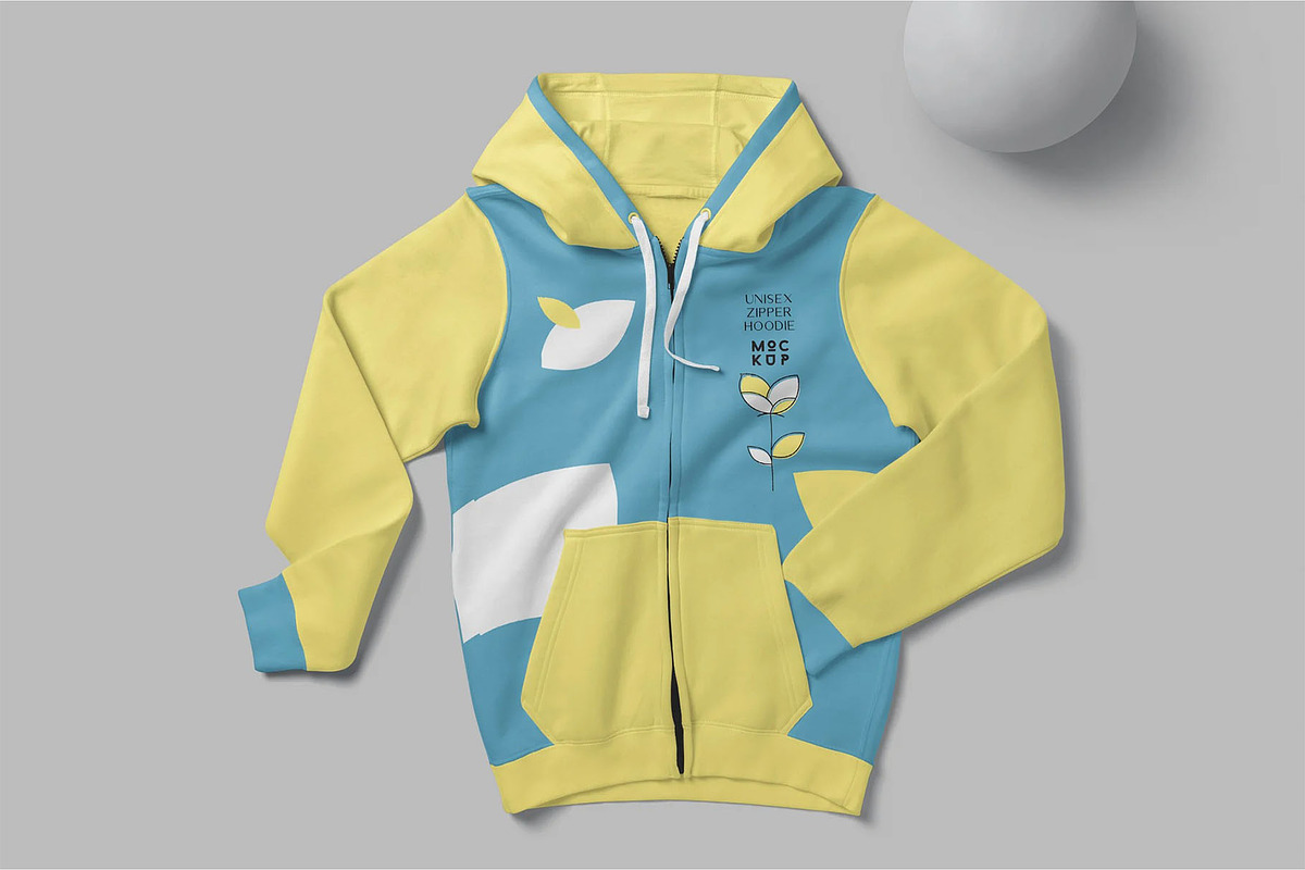 Unisex Zipper Hoodie Mockups, a Hoody Mockup by megostudi0 (Photo 4 of 6)