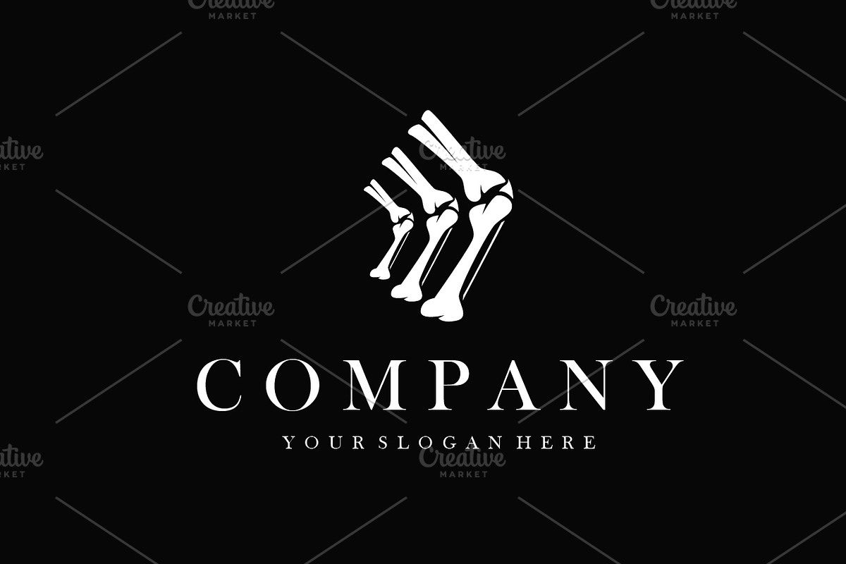 Bone logo design, bone health care