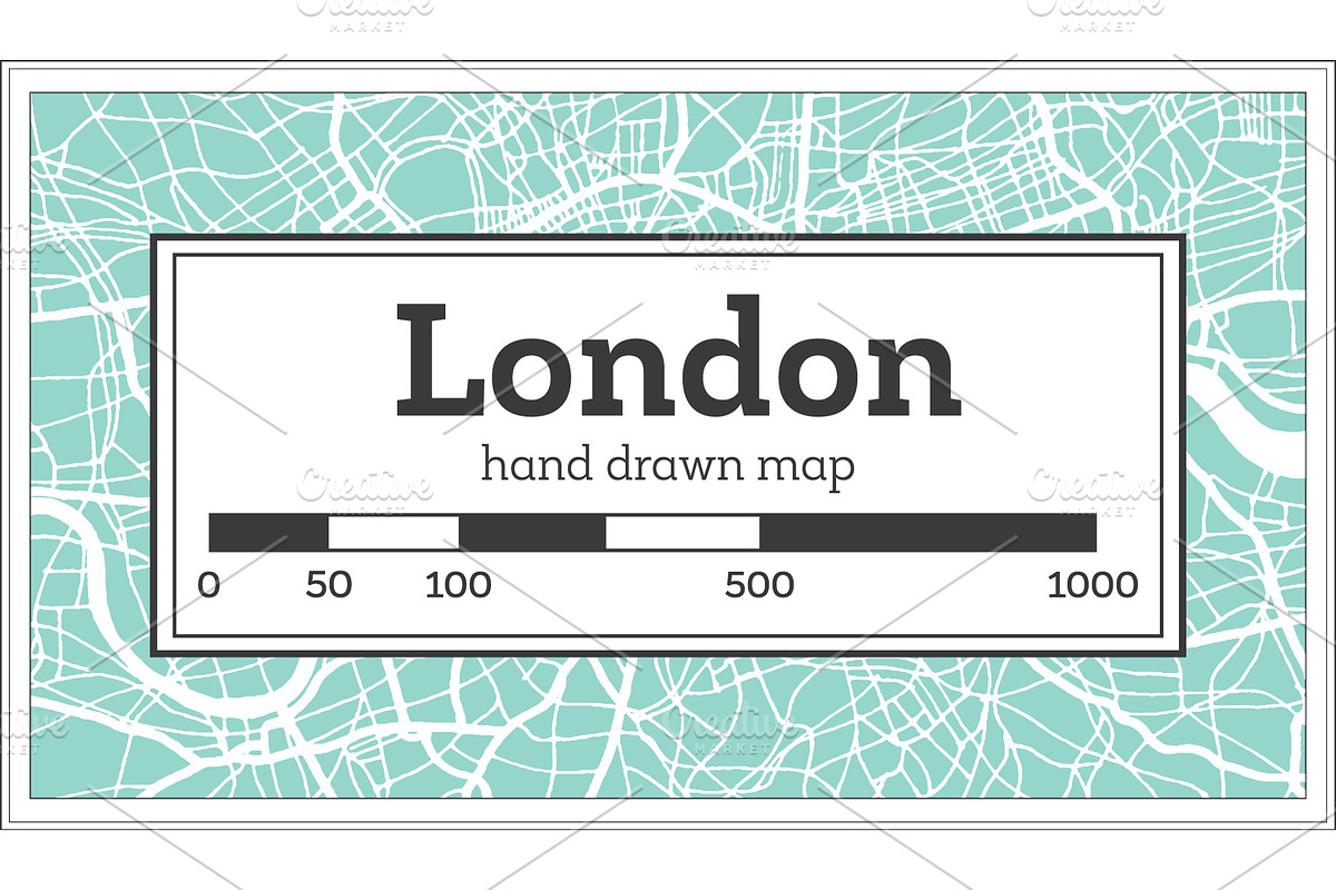 London England City Map in Retro, a Transportation Illustration by Booblgum (Photo 1 of 8)