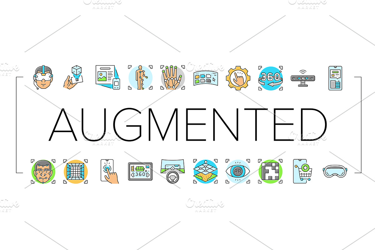 augmented reality virtual ar vr, a Technology Illustration by pikepicture
