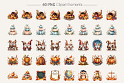 Fall Harvest & Winter Gnome Clipart, an Illustration by Artnoy (Thumbnail 2 of 8)
