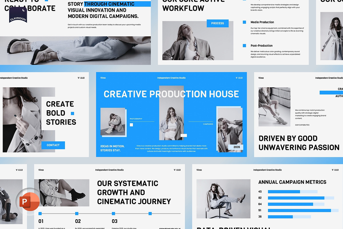 Creative Production House Profile, a Presentation Template by Claymoon Lab (Photo 2 of 7)