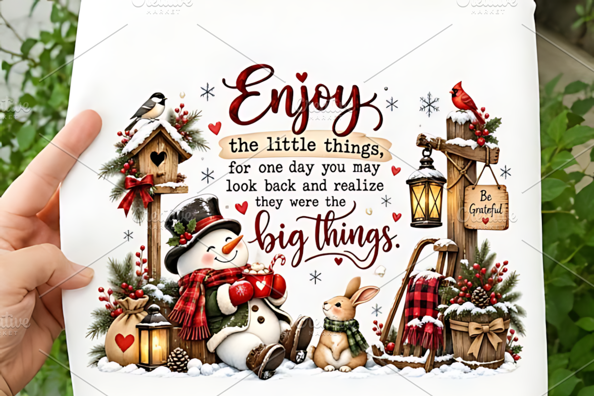 Enjoy the Little Things Christmas, a Seasonal Illustration by Coco Bloom (Photo 3 of 3)