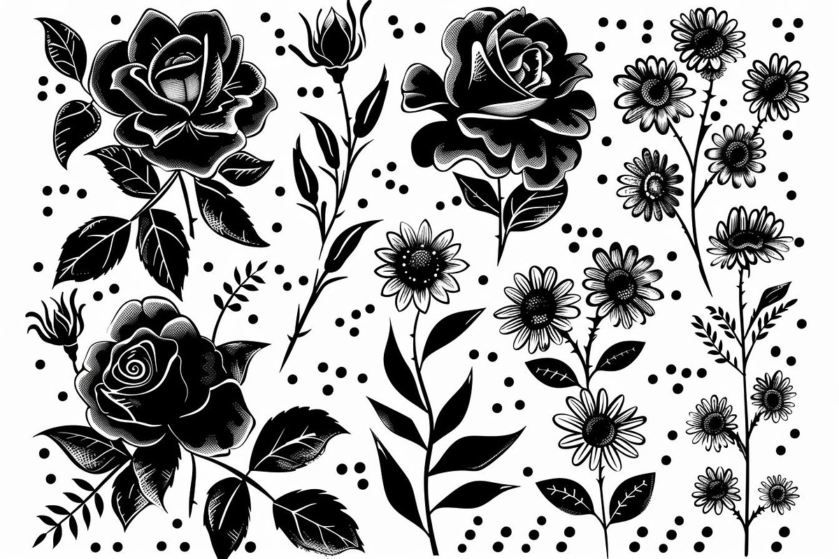 floral pattern large roses, an Illustration by Amazin_art (Photo 12 of 17)