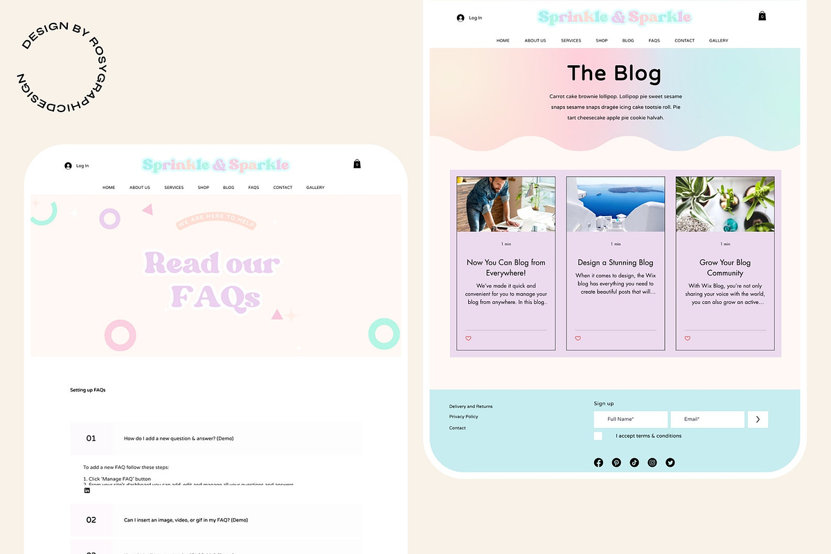 Wix Website Template - Rainbow, a Wix Template by The Pixel Palace (Photo 7 of 9)