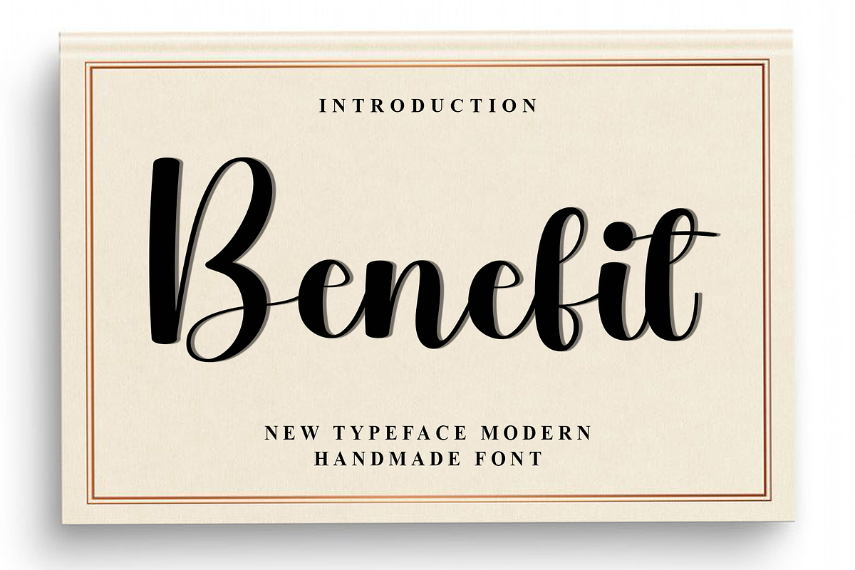 Benefit, a Handwritten Font by InermediaSTUDIO (Photo 1 of 8)