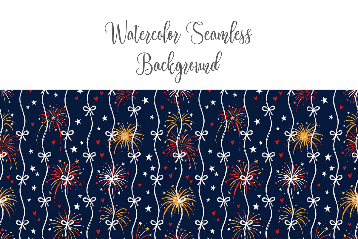 4th of July Patriotic Pattern, a Pattern Graphic by Dream Creation (Photo 5 of 5)