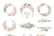 Dusty Pink & Green Watercolor, an Object Illustration by Elena Medvedeva (Thumbnail 2 of 10)