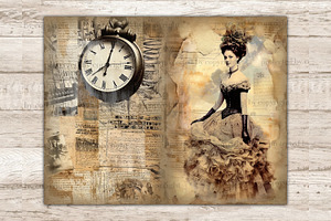 Vintage Woman Junk Journal Page