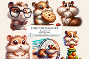 HILARIOUSLY FUNNY HAMSTER CLIPART, an Animal Illustration by Daring Digies (Thumbnail 1 of 8)