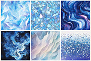 Blue Holographic Glitter Digital Pap, a Pattern Graphic by DreamCafeArt (Thumbnail 3 of 6)