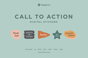 Organic Call To Action Stickers