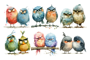 Funny Grumpy Birds Cliparts, an Animal Illustration by Mash Mash Stickers (Thumbnail 5 of 9)