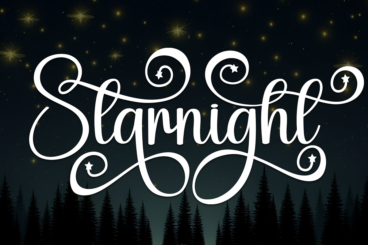 Starnight | Script Font, a Handwritten Font by Scratchones (Photo 1 of 9)
