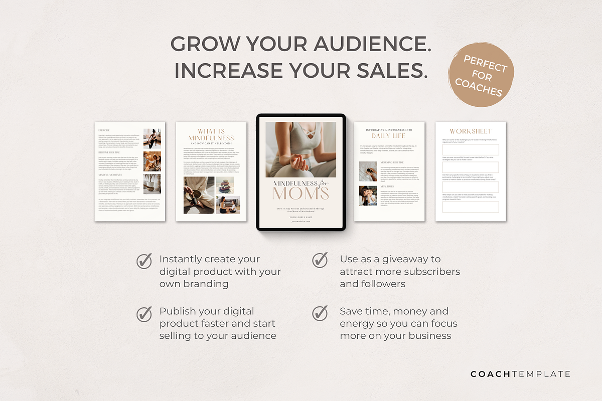 Mindfulness for Moms Ebook Template, a Brochure Template by COACHTEMPLATE (Photo 3 of 9)
