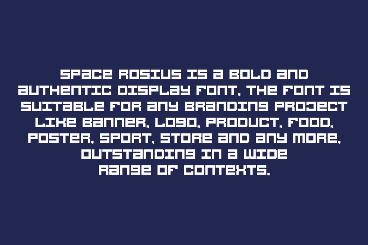 Space Rosius - Tech & Digital Font, a Sans Serif Font by QR Design Studio (Photo 4 of 6)