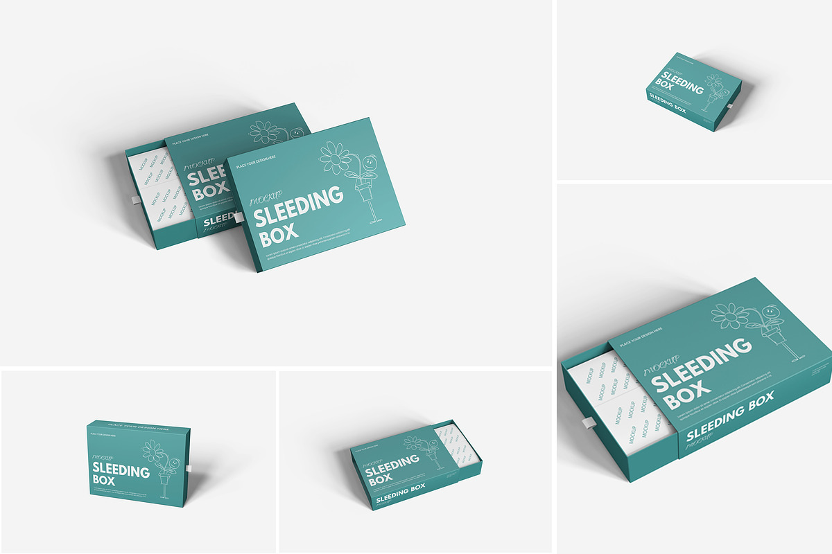 Sleeding Box Mockup, a Product Mockup by Indah (Photo 1 of 6)