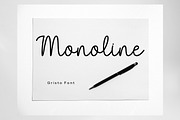 Gristo - monoline font, a Script Font by Fontcastle (Thumbnail 3 of 5)