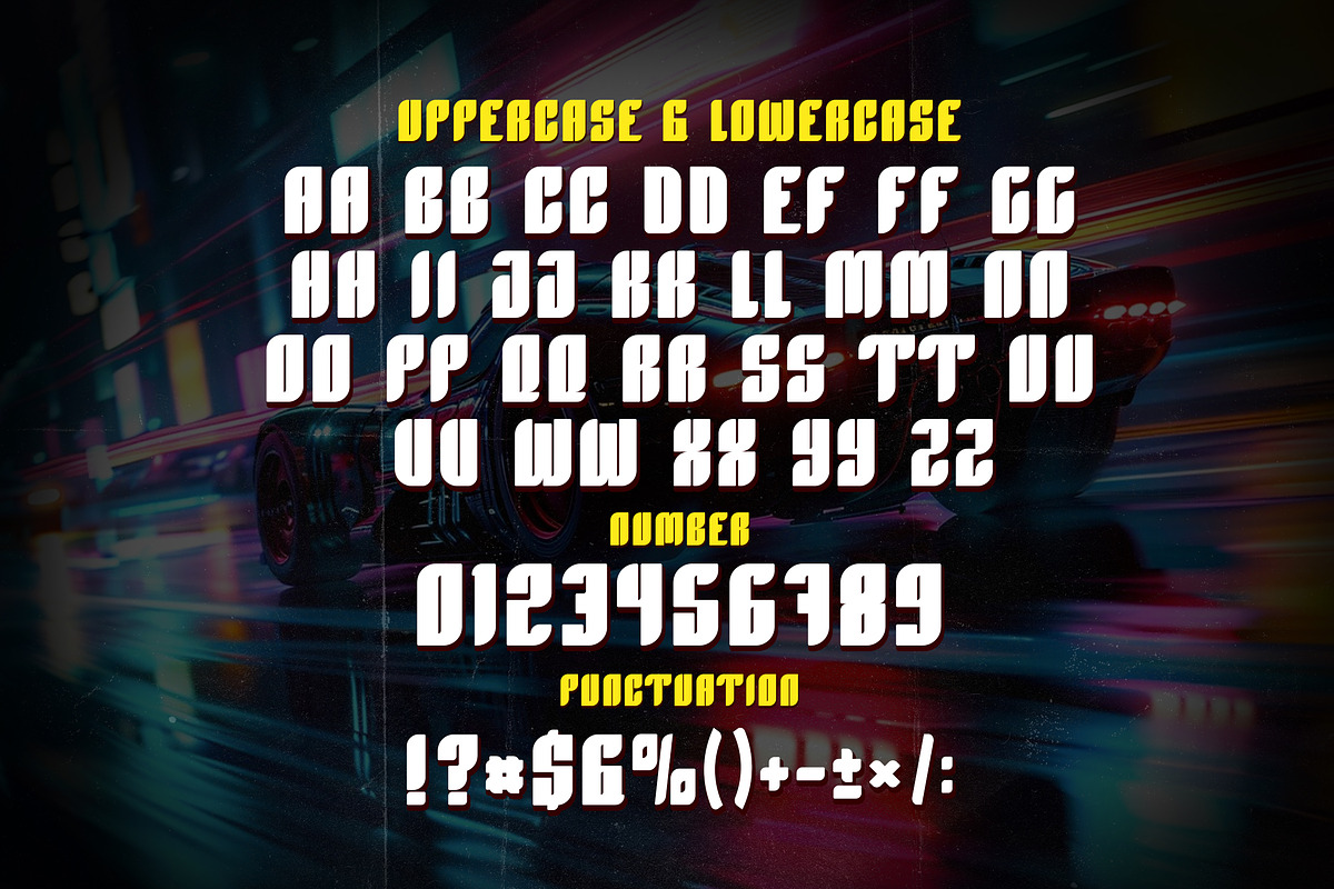 Soulneo Display Y2k Typeface Font, a Sans Serif Font by dansdesign (Photo 2 of 12)