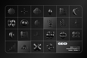 3D Dark Geometrics 234 illustrations, an Object Graphic by assetpro.design (Thumbnail 3 of 16)