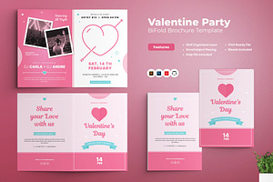 Valentine Day Party Bifold Brochure