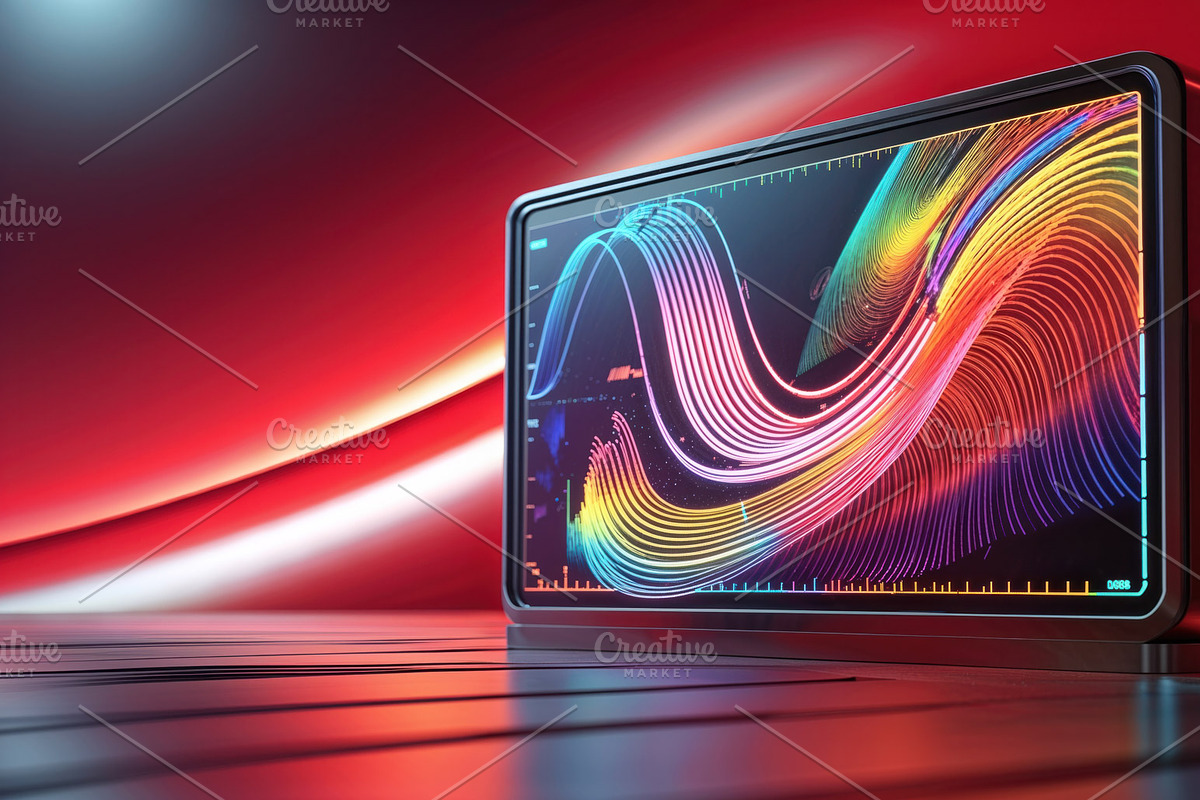 Displaying sleek digital device, an Illustration by wavebreak