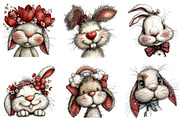 Bunny Faces Easter Bundle, an Illustration by CreationArt (Thumbnail 5 of 5)