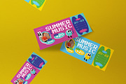 Blue Pixelated Summer Music Ticket, a Card Template by graphicook (Thumbnail 3 of 3)