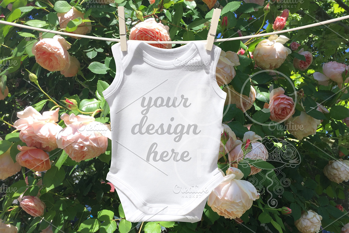 Baby onesie mockup / photo, an Apparel Mockup by PinkJellyfish