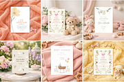 Baby Shower Invitation Mockups Canva, an Advertising Mockup by Matisse Studio (Thumbnail 1 of 9)