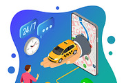 Car Sharing, Taxi, Rent, a Person Illustration by TAlex (Thumbnail 4 of 6)
