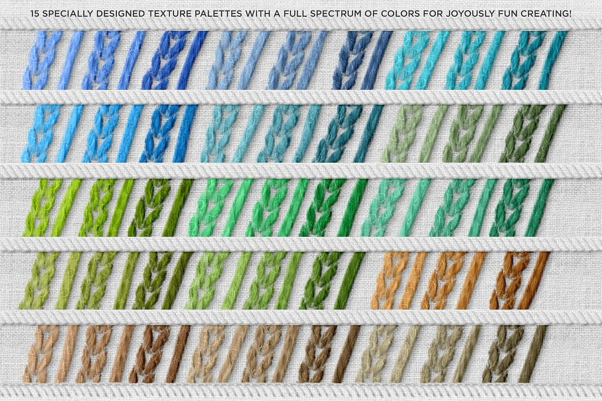 Realistic Embroidery Effect Brushes, a Brush Add-On by Creators Couture (Photo 13 of 26)