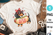 Cute Valentine Dachshund Dog Hot Dog, an Illustration by Creative Art (Thumbnail 4 of 6)