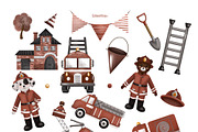 Fire station- children collection, an Animal Illustration by Linerisyart (Thumbnail 2 of 15)